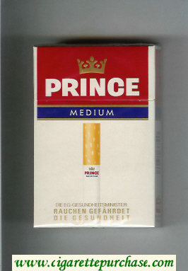 Prince Medium cigarettes hard box