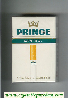 Prince Menthol cigarettes hard box