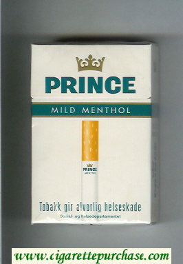 Prince Mild Menthol cigarettes hard box
