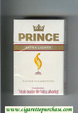 Prince Extra Lights cigarettes hard box