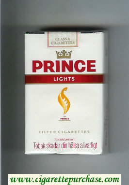 Prince Lights cigarettes soft box