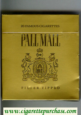 Pall Mall Gold Lights 100s cigarettes hard box