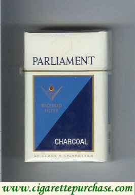 Parliament Charcoal 100s cigarettes hard box