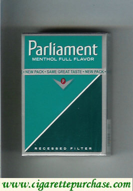 Parliament Menthol Full Flavor cigarettes hard box