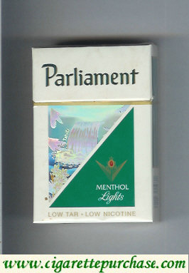 Parliament Lights Menthol 100s cigarettes hard box