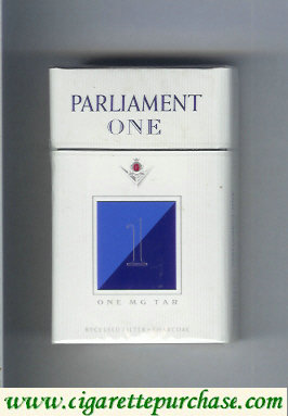 Parliament One Recessed Filter Charcoal One Mg Tar cigarettes hard box