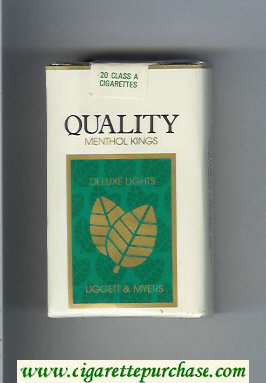 Quality Liggett and Myers Deluxe Lights Menthol cigarettes soft box