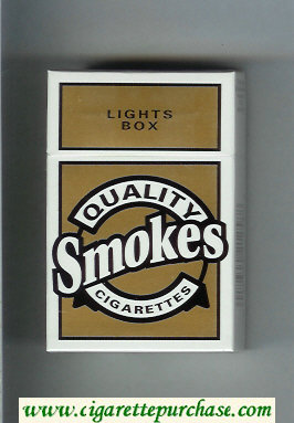 Quality Smokes Lights cigarettes hard box