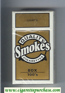 Quality Smokes Lights 100s cigarettes hard box