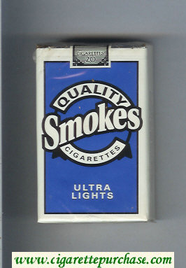 Quality Smokes Ultra Lights cigarettes soft box