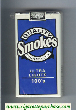 Quality Smokes Ultra Lights 100s cigarettes soft box