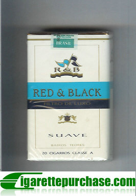 R and B Red and Black Suave cigarettes soft box