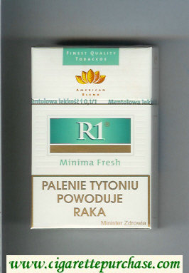 R1 Reemtsma No 1 Minima Fresh American Blend cigarettes hard box