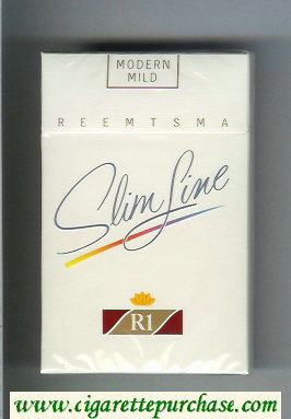 R1 Reemtsma Slim Line Modern Mild 100s cigarettes hard box