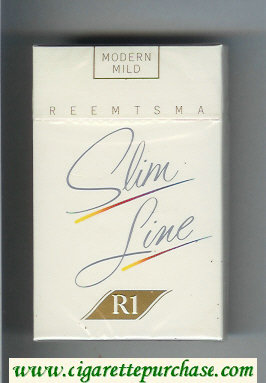 R1 Reemtsma Slim Line Modern Mild 100s hard box cigarettes