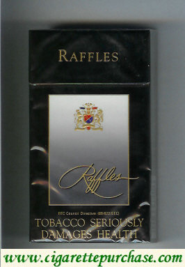 Raffles 100s black and grey cigarettes hard box
