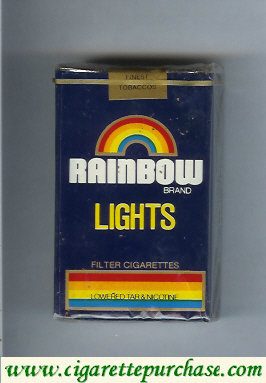 Rainbow Brand Lights cigarettes soft box