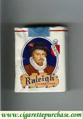 Raleigh cigarettes 903 Plain End white soft box