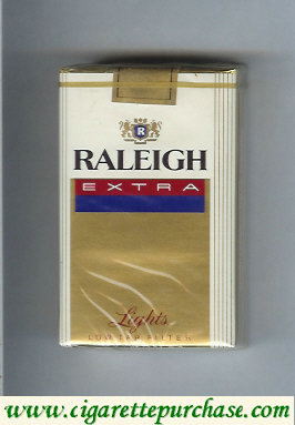 Raleigh Extra Lights cigarettes soft box
