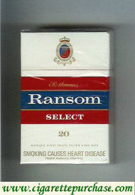 Ransom Select Rothmans cigarettes hard box