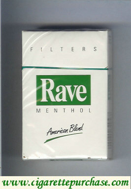 Rave Menthol Filters American Blend cigarettes hard box