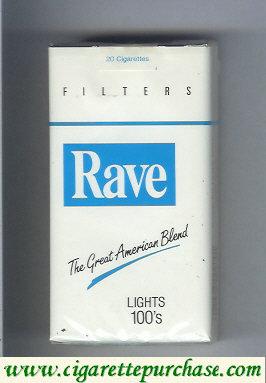 Rave Lights 100s Filters The Great American Blend cigarettes soft box