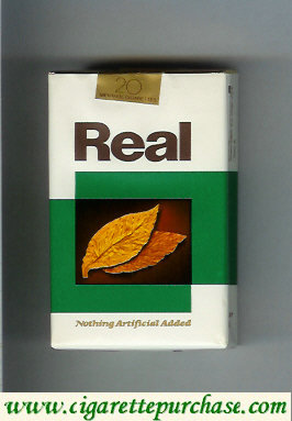Real Nothing Artificial Added Menthol cigarettes soft box