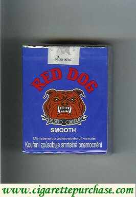 Red Dog Smooth cigarettes blue soft box