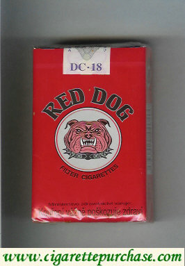Red Dog cigarettes red soft box