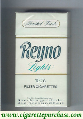Reyno Lights 100s Menthol Fresh Filter cigarettes hard box