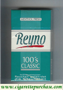 Reyno 100s Classic Menthol Fresh cigarettes hard box