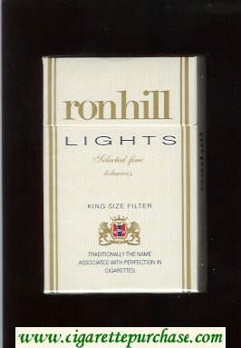 Ronhill Lights cigarettes white hard box
