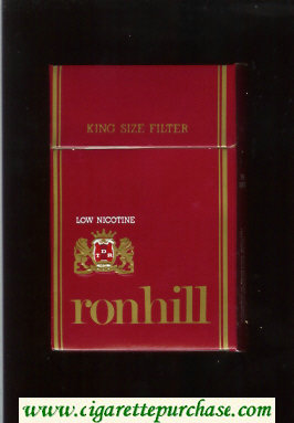 Ronhill Low Nicotine cigarettes red hard box