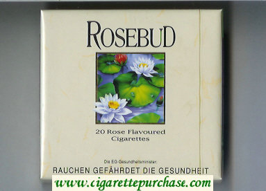 Rosebud cigarettes wide flat hard box