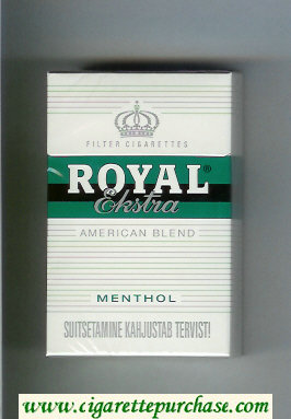 Royal Extra Menthol American Blend cigarettes hard box