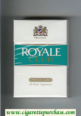 Royale Club American Blend Menthol cigarettes hard box