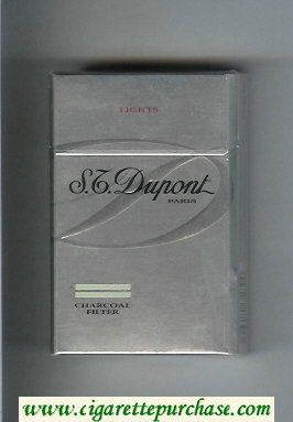 S.T.Dupont Paris Charcoal Filter Lights cigarettes hard box