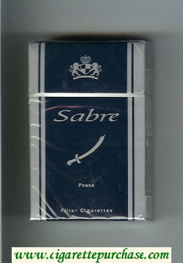 Sabre Prata cigarettes hard box