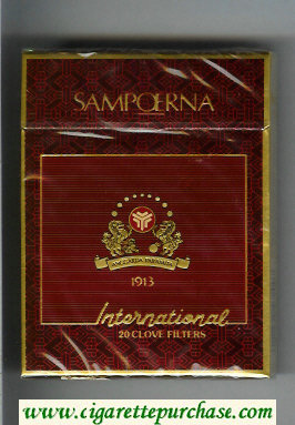 Sampoerna International 100s cigarettes wide flat hard box