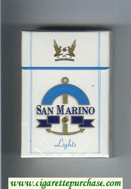 San Marino Lights cigarettes hard box