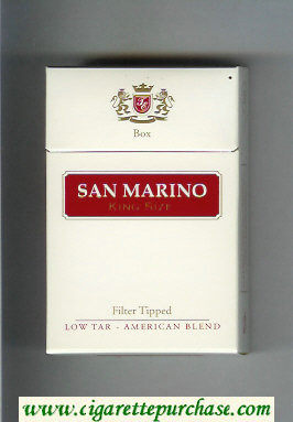 San Marino cigarettes white and red hard box
