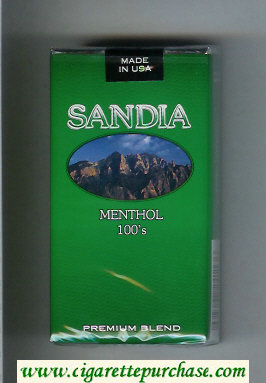 Sandia Menthol 100s Premium Blend cigarettes soft box