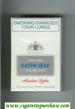 Satin Leaf King Size cigarettes Absolute Lights hard box