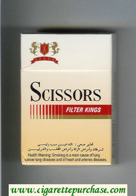 Scissors Filter Kings cigarettes hard box
