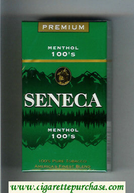 Seneca Menthol 100s cigarettes hard box