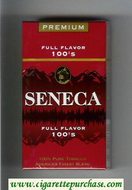 Seneca Premium Full Flavor 100s cigarettes hard box