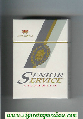 Senior Service Ultra Mild Ultra Low Tar cigarettes hard box