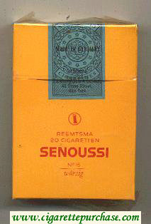 Senoussi hard box cigarettes
