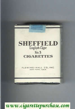Sheffield English Type No 5 Cigarettes soft box