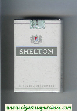 Shelton Cigarettes white and grey soft box